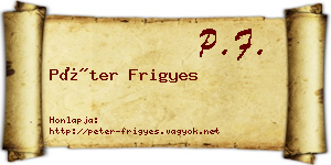 Péter Frigyes névjegykártya